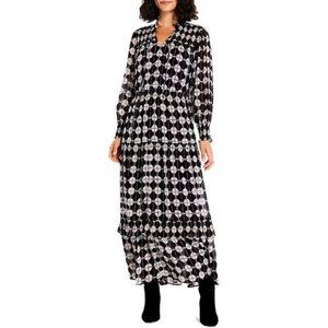 NIC+ZOE Chiffon Dot Dress M